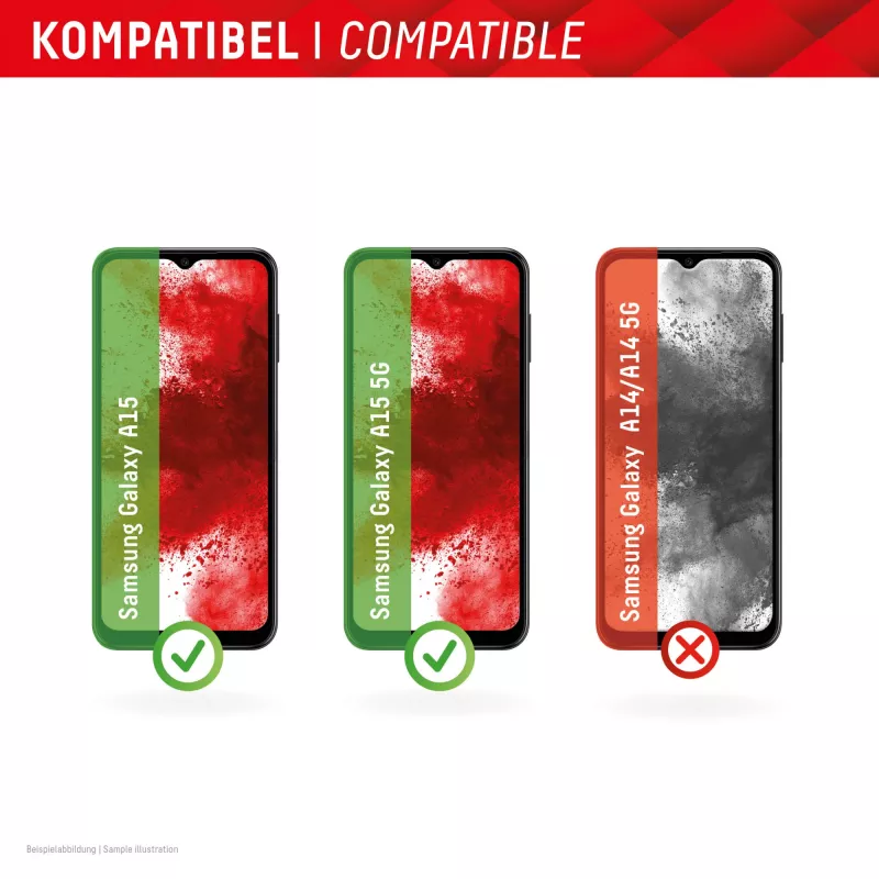 Película Displex (10H) para Samsung A15/A15 5G, moldura de aplicação Eco, resistente a riscos