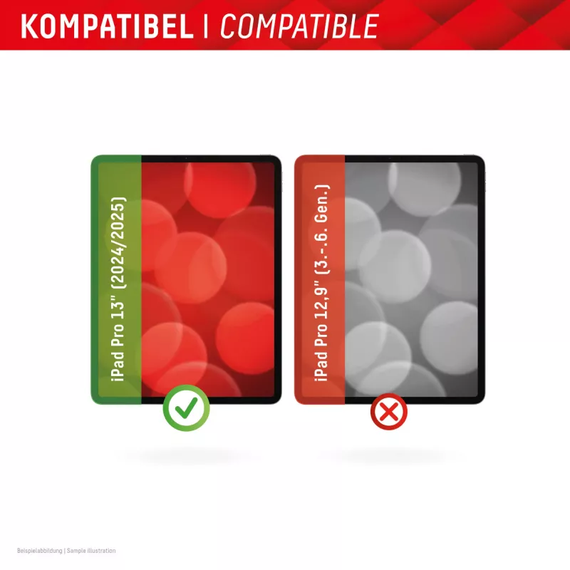 Vidro para tablet DISPLEX (9H) para Apple iPad Pro 13'' (2025/2024), moldura de montagem Eco, inquebrável, ultrafino, invisível