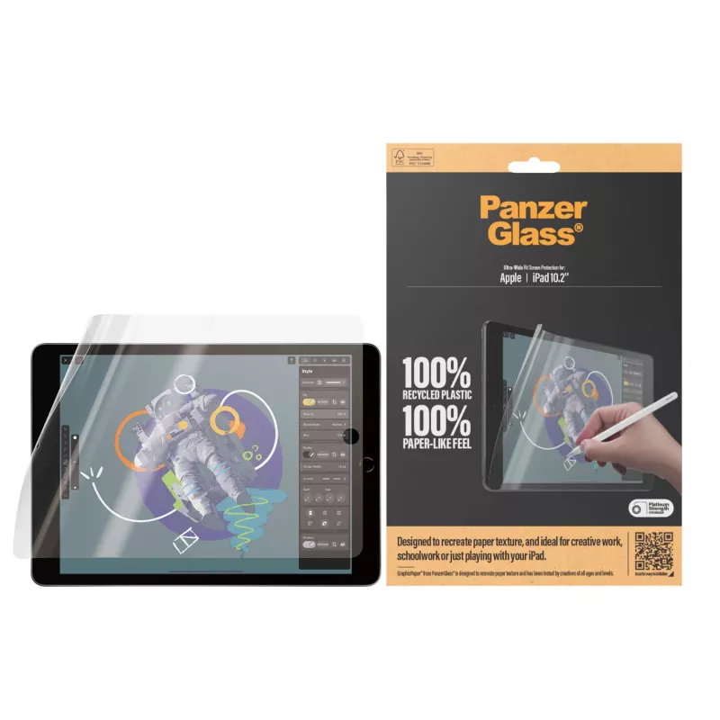PanzerGlass 2843 GraphicPaper protetor de ecrã para iPad 10,2", Ultra-Wide Fit