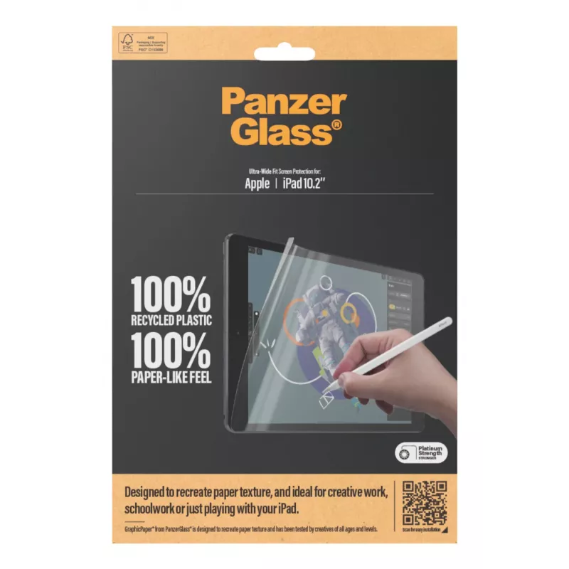 PanzerGlass 2843 GraphicPaper protetor de ecrã para iPad 10,2", Ultra-Wide Fit