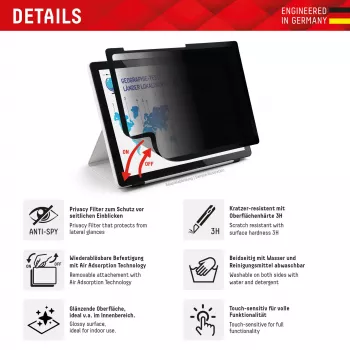 Displex TABLET PRIVACY SAFE filtro de privacidade bidirecional removível para iPad Pro 11'' (2025/2024)