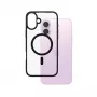 PanzerGlass ® HardCase transparente com MagSafe preto e moldura iPhone 16 Plus
