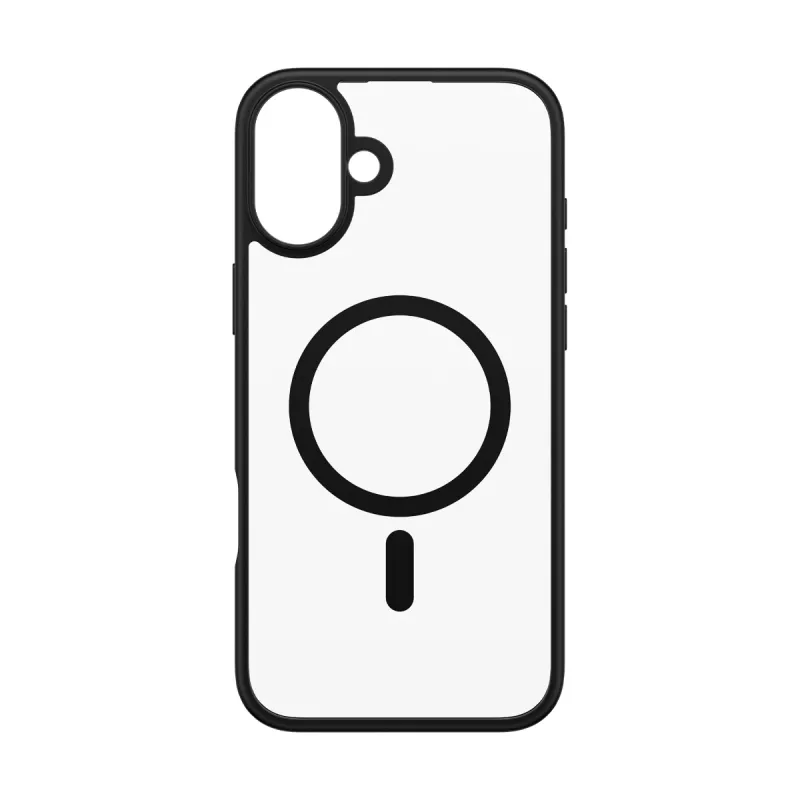 PanzerGlass ® HardCase transparente com MagSafe preto e moldura iPhone 16 Plus