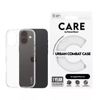 Capa PanzerGlass CARE by Flagship Capa Transparente Urban Combat iPhone '24 6.1 polegadas