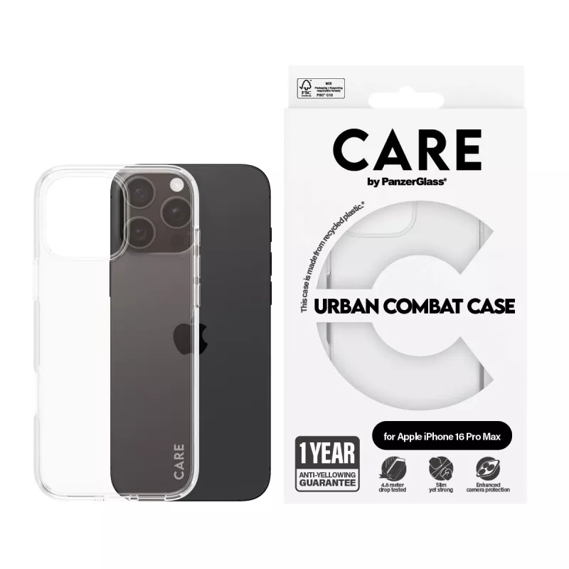 Capa PanzerGlass CARE by ® Flagship capa transparente Urban Combat iPhone '24 6,9 polegadas Pro