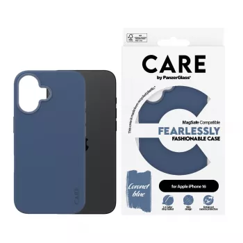 Capa PanzerGlass CARE by capa elegante azul c. MagSafe iPhone 16