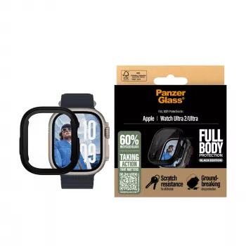 Capa PanzerGlass ® Case Full Body preto Apple Watch Ultra 3 | Ultra 2 | Ultra | 49mm