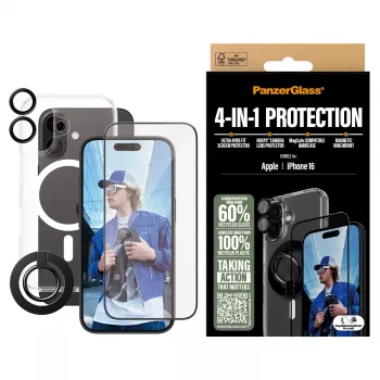 PanzerGlass 4-in-1 conjunto de proteção iPhone '24 6.1
