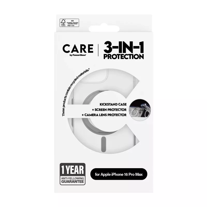 PanzerGlass CARE by ® Feature 3-in-1 conjunto cerâmico iPhone 16 Pro Max