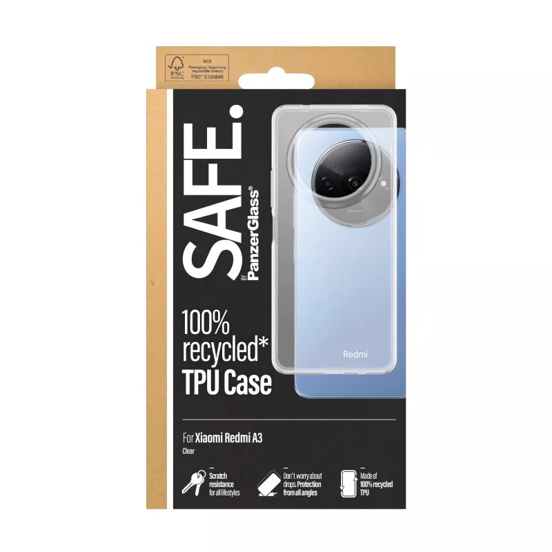 PanzerGlass SAFE. by ® capa TPU transparente Xiaomi Redmi A3