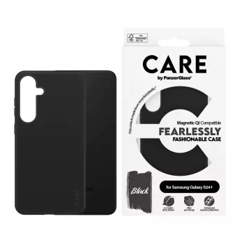 PanzerGlass CARE™ by ® capa preta c. compatível com Qi Samsung Galaxy S24+