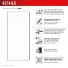 Película de proteção de ecrã Displex Premium Anti-Reflex (cobertura total antirreflexo, 10H) para Samsung Galaxy S24 Ultra, moldura de montagem Eco, cobertura total