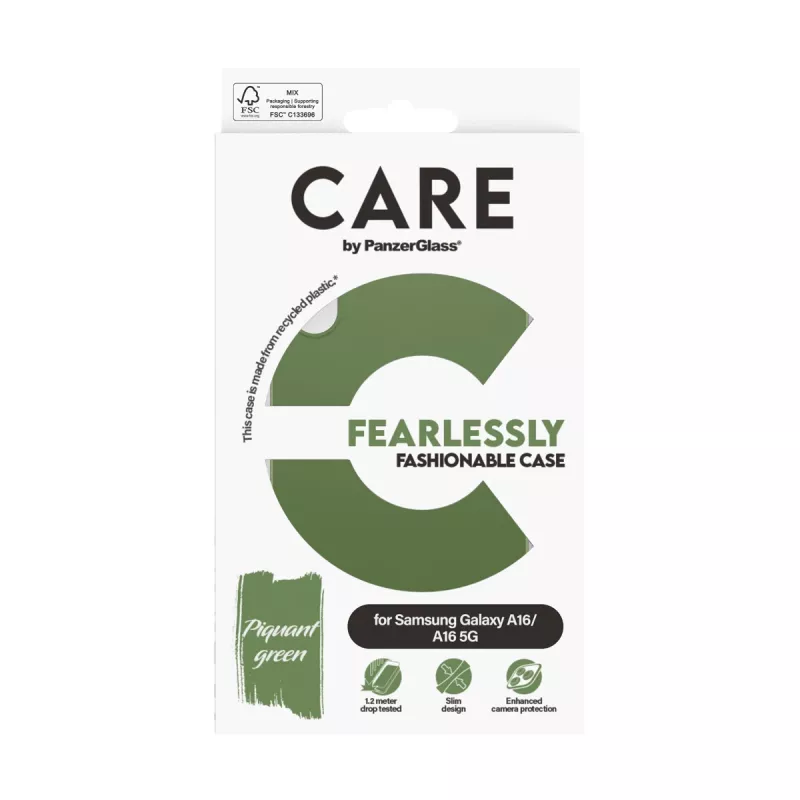 Capa PanzerGlass CARE by capa elegante verde Samsung Galaxy A16 A16 5G