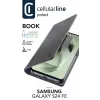 Capa tipo livro Cellularline Book Galaxy S24 FE com compartimento para cartões e fecho magnético