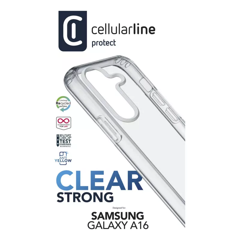 Capa Cellularline CLEARDUOGALA16T para Samsung Galaxy A16 17 cm transparente