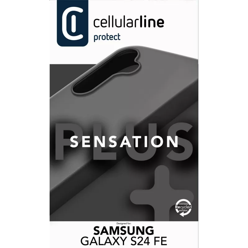 Capa Cellularline Sensation para Samsung S24 FE preta