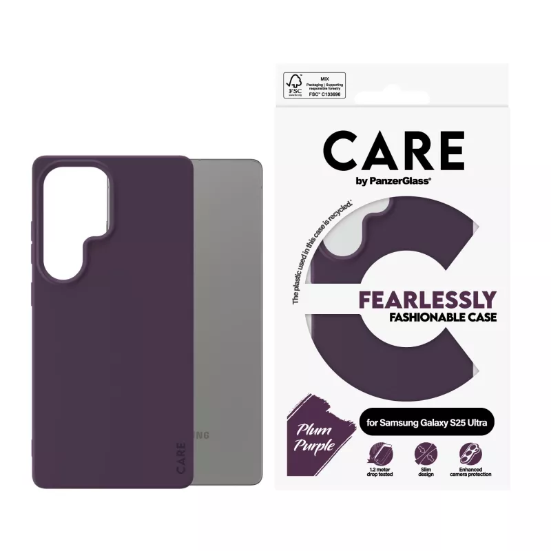 Capa PanzerGlass CARE™ by ® Case Plum roxa Samsung Galaxy S25 Ultra