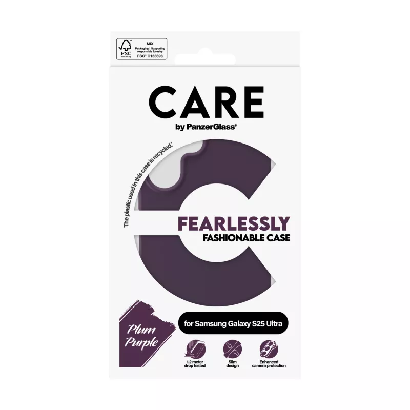 Capa PanzerGlass CARE™ by ® Case Plum roxa Samsung Galaxy S25 Ultra