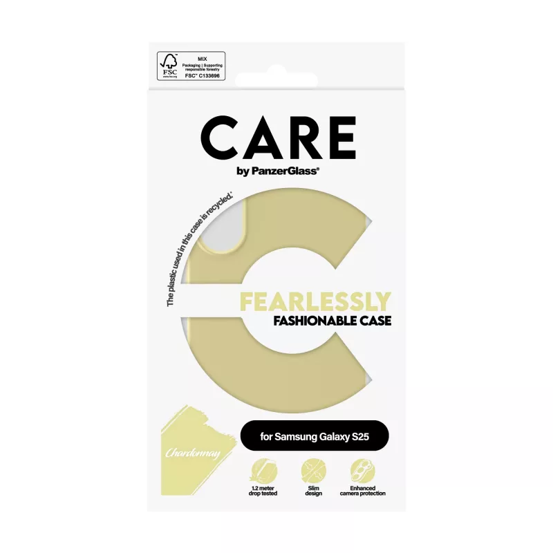 PanzerGlass CARE™ by ® Case Chardonnay Samsung Galaxy S25, Capa, Samsung, Samsung - Galaxy S25, amarelo