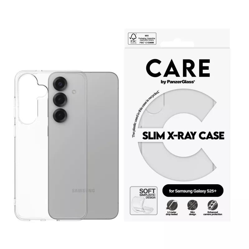 PanzerGlass capa Samsung Galaxy S25+, transparente, X-Ray Soft