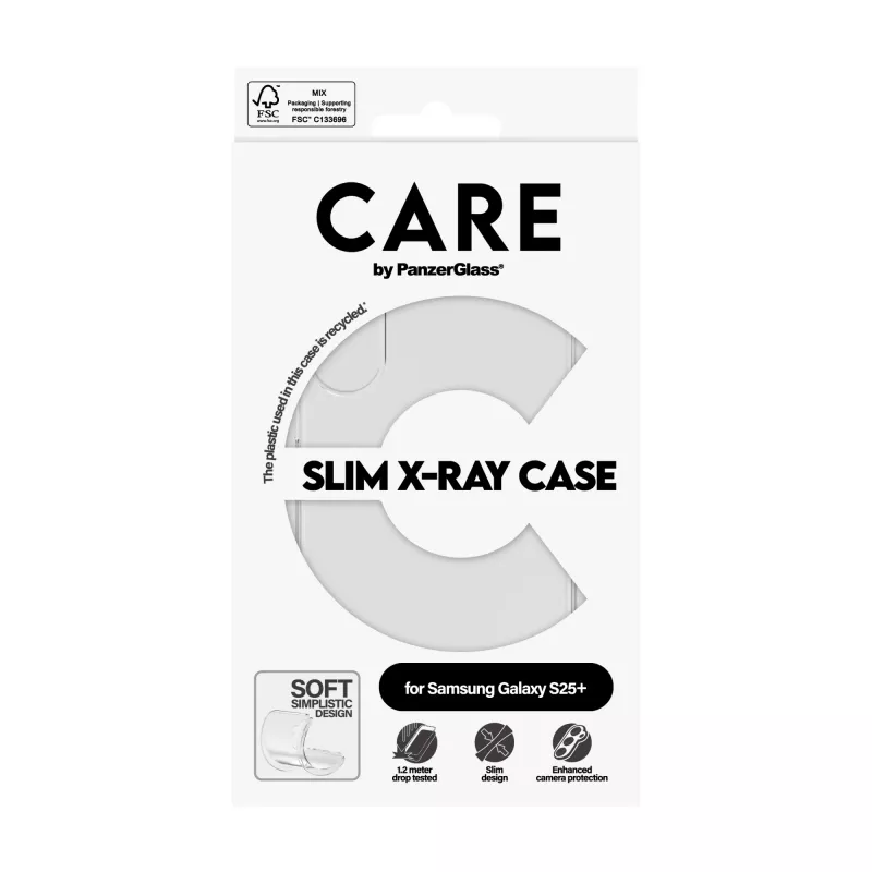 PanzerGlass capa Samsung Galaxy S25+, transparente, X-Ray Soft