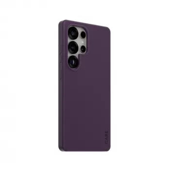 Capa PanzerGlass CARE™ by ® Case Plum roxa com compatibilidade Qi Samsung Galaxy S25 Ultra