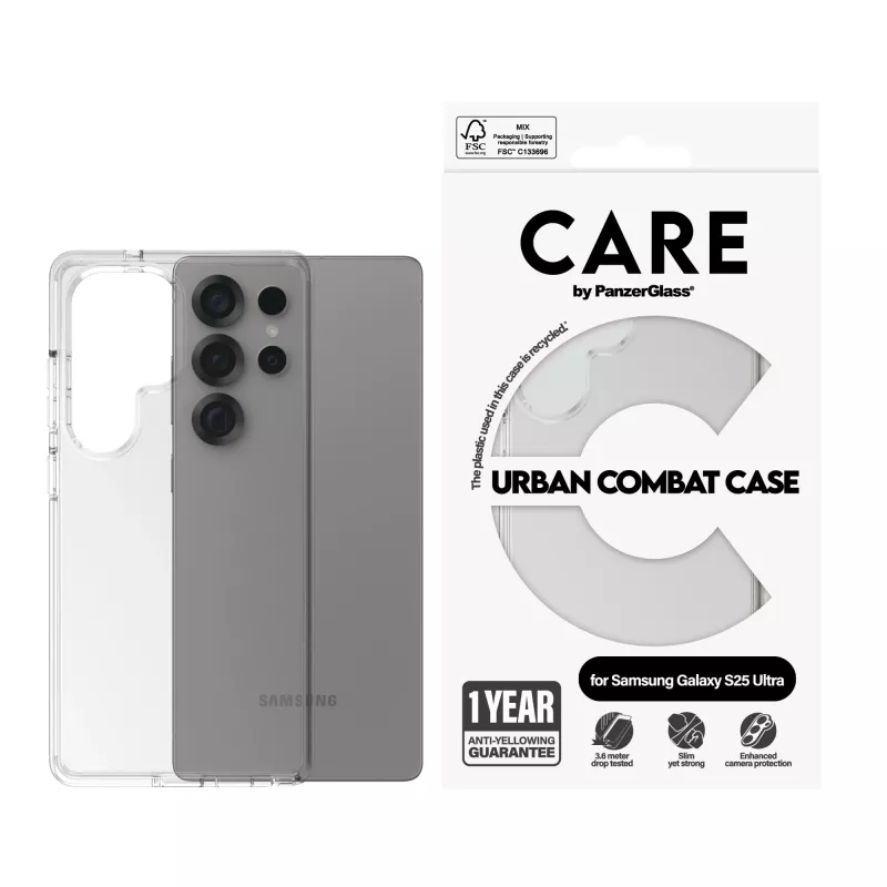 Capa PanzerGlass CARE™ by ® Urban Combat transparente Samsung Galaxy S25 Ultra