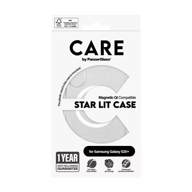 PanzerGlass CARE™ by ® Urban Combat Case Star Lit w. White Qi Compatível Samsung Galaxy S25+