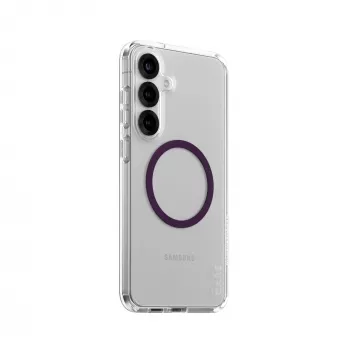 Capa PanzerGlass CARE Urban Combat transparente Plum Purple Qi Samsung Galaxy S25+