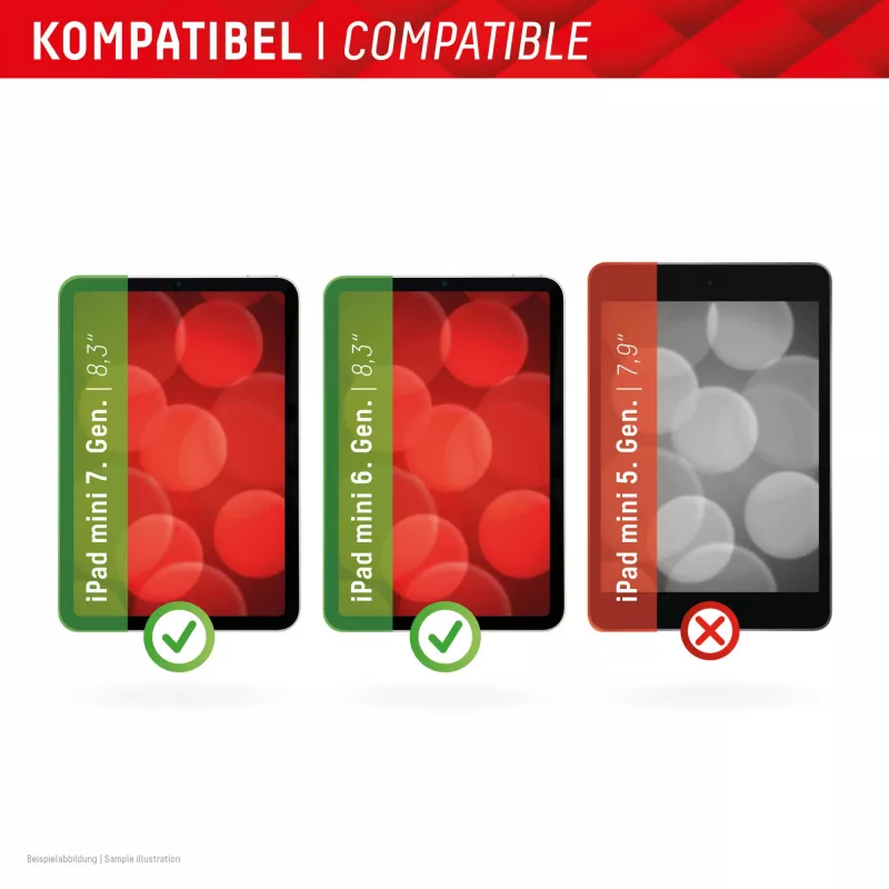 Película de proteção de ecrã Displex (9H) para Apple iPad mini 8,3'' (6.ª ger./7.ª ger. 2024), moldura de montagem Eco, resistente a riscos