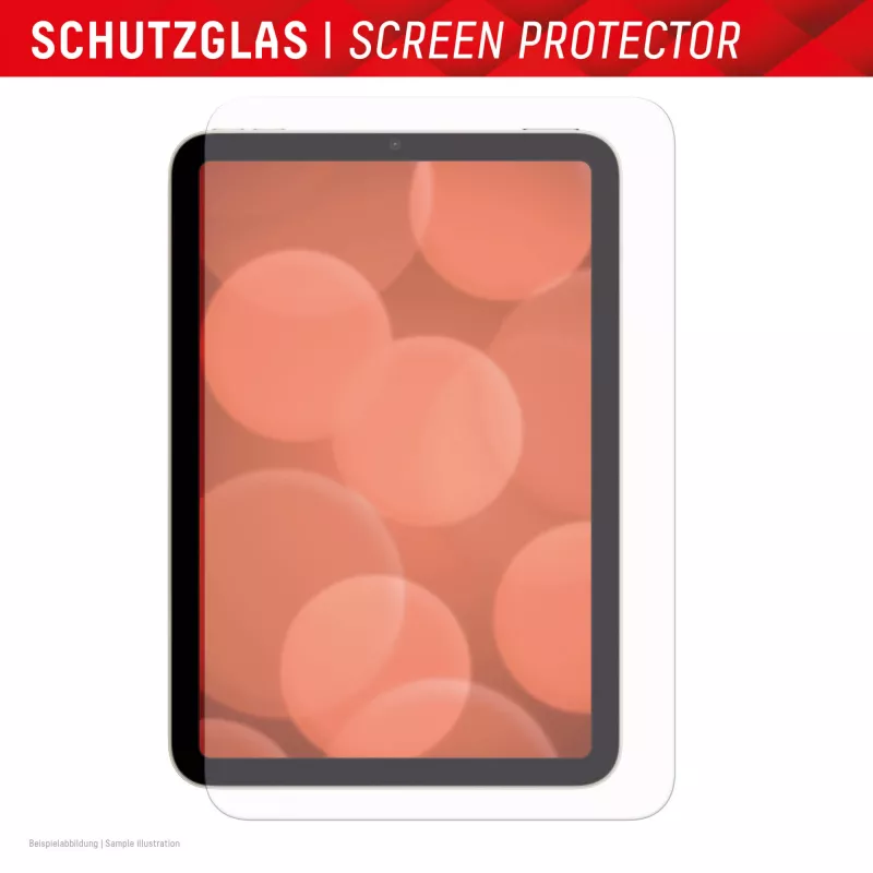 Película de proteção de ecrã Displex (9H) para Apple iPad mini 8,3'' (6.ª ger./7.ª ger. 2024), moldura de montagem Eco, resistente a riscos