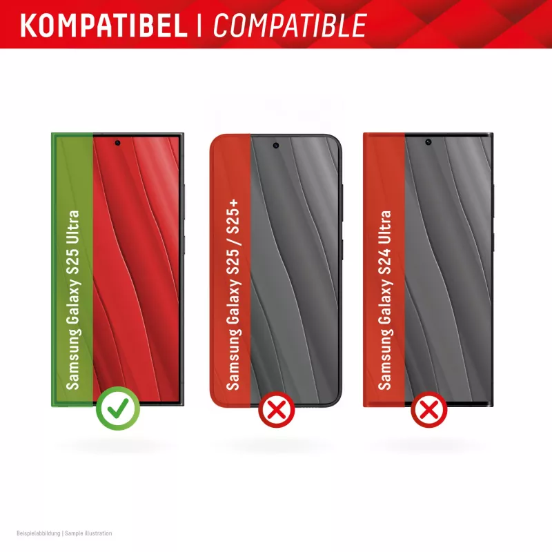 Displex Smart Glass (9H) para Samsung Galaxy S25 Ultra, autocolante de montagem, inquebrável