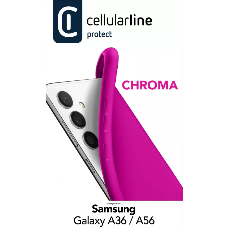 Cellularline Chroma – capa de silicone macia colorida para Galaxy A36/A56