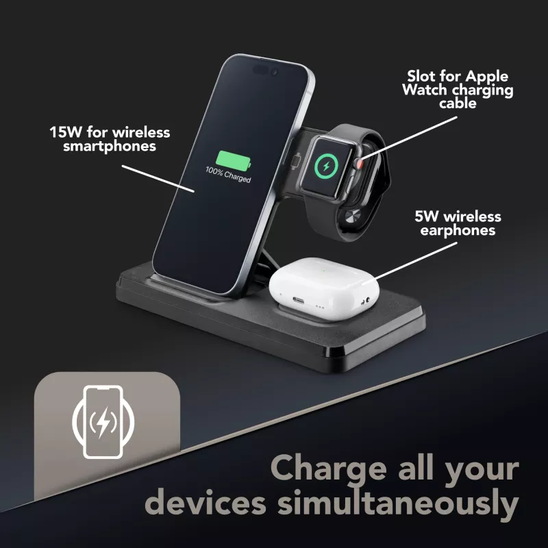 Tech Pop base de acoplagem para smartwatch/smartphone preto