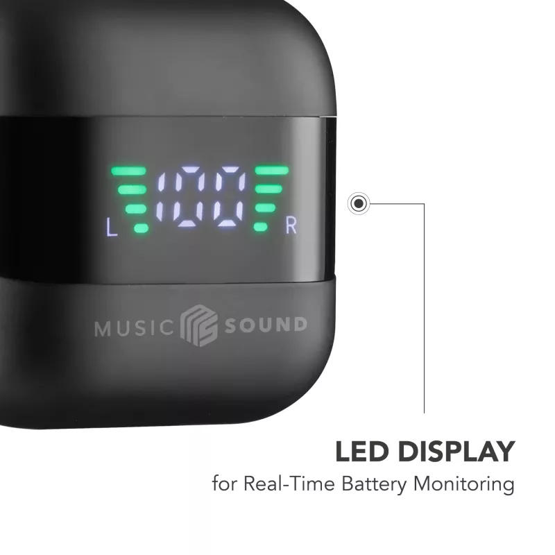 Music Sound SPARK auricolare TWS com ecrã LED