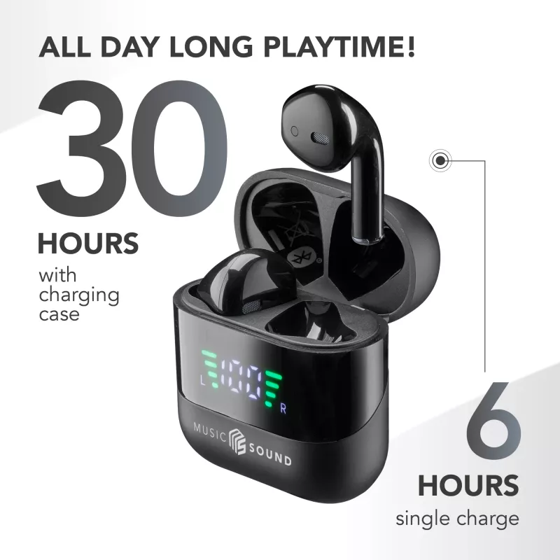 Music Sound SPARK auricolare TWS com ecrã LED