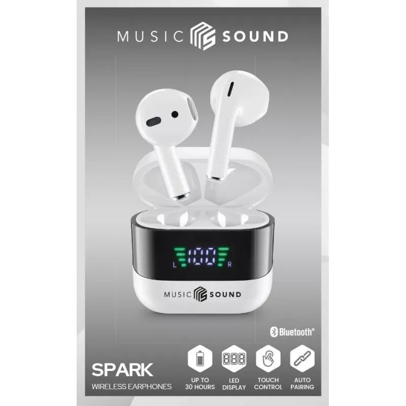 Music Sound SPARK auricolare TWS com ecrã LED