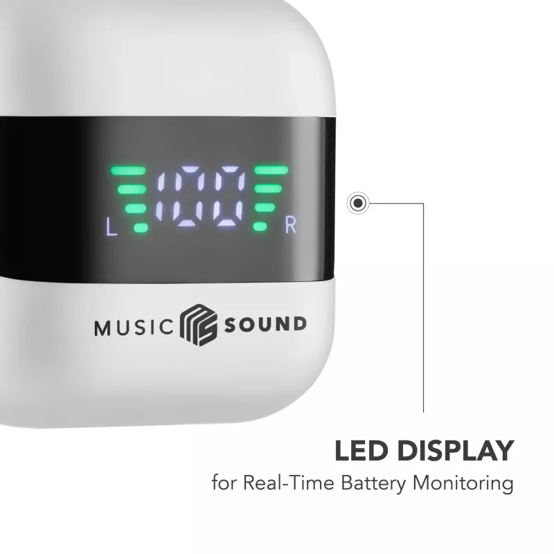 Music Sound SPARK auricolare TWS com ecrã LED