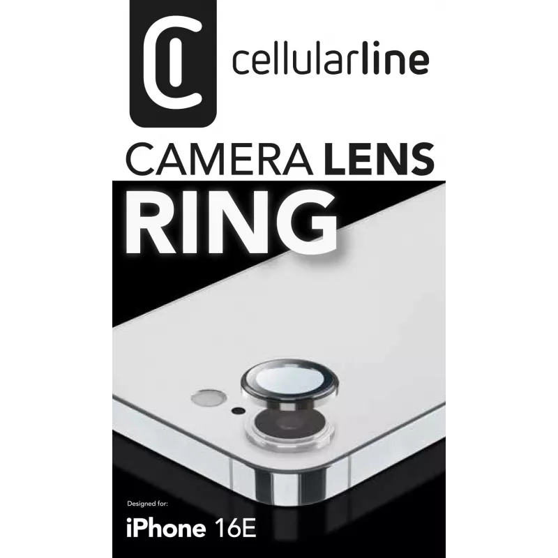 Cellularline CAMERARINGIPHSE4 anel de proteção para a lente da câmara para iPhone 16e, transparente