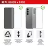 Película de proteção de ecrã Displex + capa para Samsung Galaxy S25 Edge, moldura de aplicação Eco, resistente a riscos