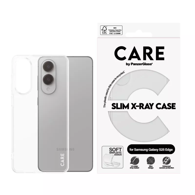 Capa PanzerGlass Samsung Galaxy S25 Edge transparente X-Ray Soft