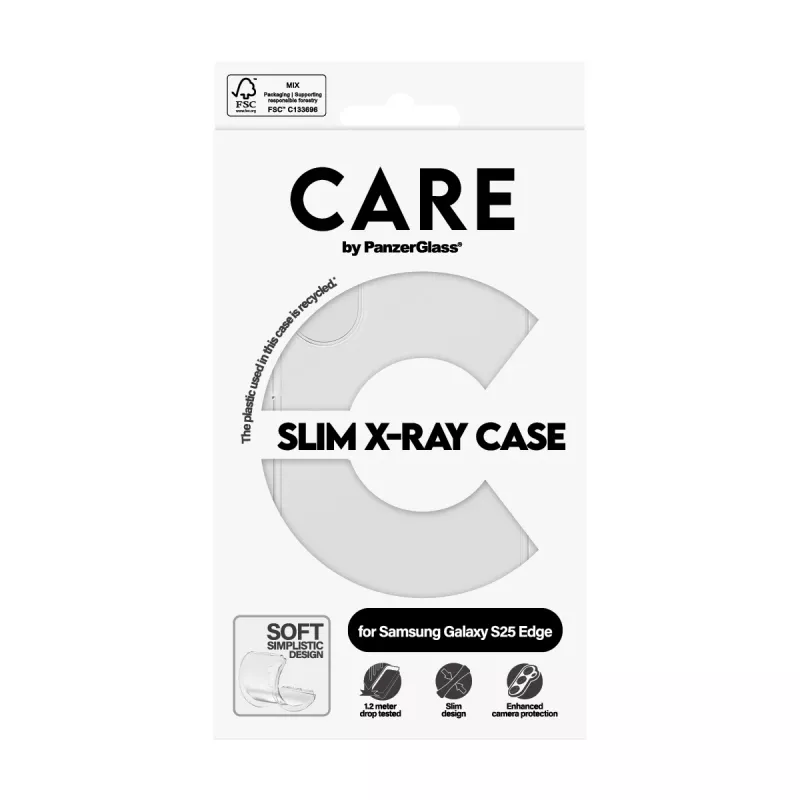 Capa PanzerGlass Samsung Galaxy S25 Edge transparente X-Ray Soft