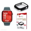 Vidro temperado Displex 10H para Apple Watch 11/10 (42mm), capa de corpo inteiro, IP68, Snap-On, preto mate