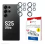 Vidro para lentes da câmara Displex Full Cover Samsung Galaxy S25 Ultra, 10H, proteção total da câmara, montagem rápida, pack de 2