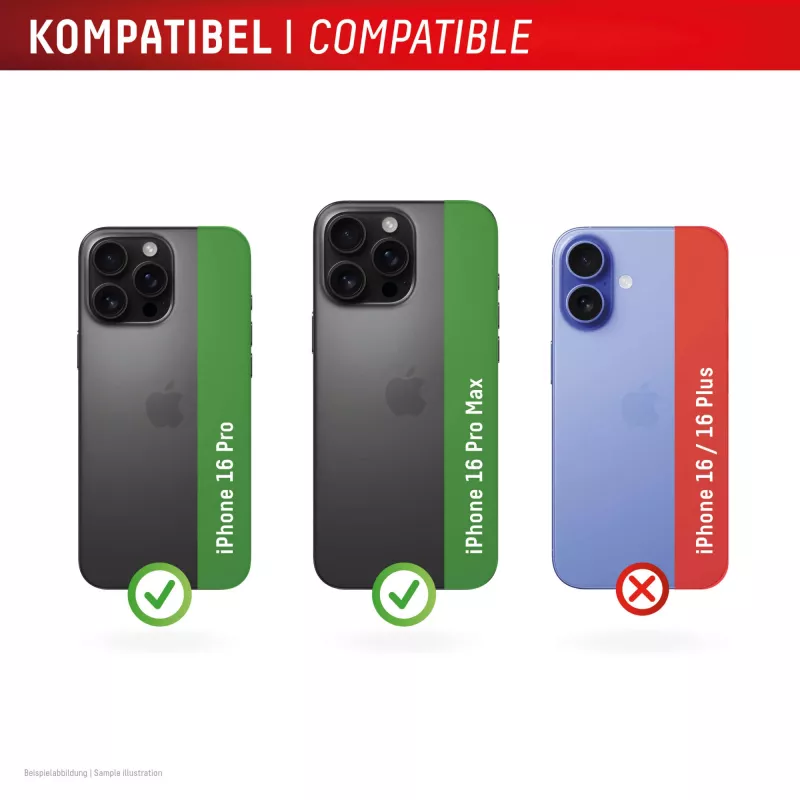 Vidro de lente de câmara premium Displex, iPhone 16 Pro/16 Pro Max, 10H, anéis individuais, DLC, transparente, montagem rápida