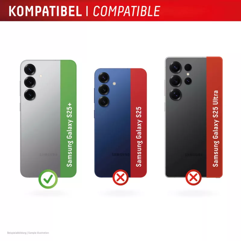 Vidro temperado proteção de ecrã e.v.i. para Samsung Galaxy S25+ — DISPLEX CAMGLASS ALL-IN-ONE (modelo 02118)