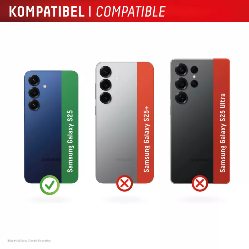 Vidro para lentes da câmara Displex Full Cover Samsung Galaxy S25, 10H, proteção total da câmara, montagem rápida, pack de 2