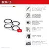 Vidro para lentes da câmara Displex Full Cover iPhone 16/16 Plus/17, 10H, proteção total da câmara, montagem rápida, pack de 2