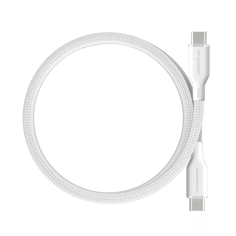 Cabo USB-C para USB-C PanzerGlass empower™ by ® Magnetic 240W | USB 2.0 | 1,5 m | Silver White