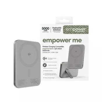 Powerbank PanzerGlass empower by empower Bank com Spin Stand 5000mAh Titanium